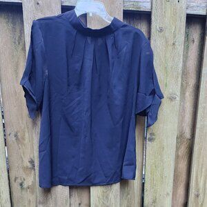 NWOT Women's Shein 1X cold shoulder black short sleeve blouse